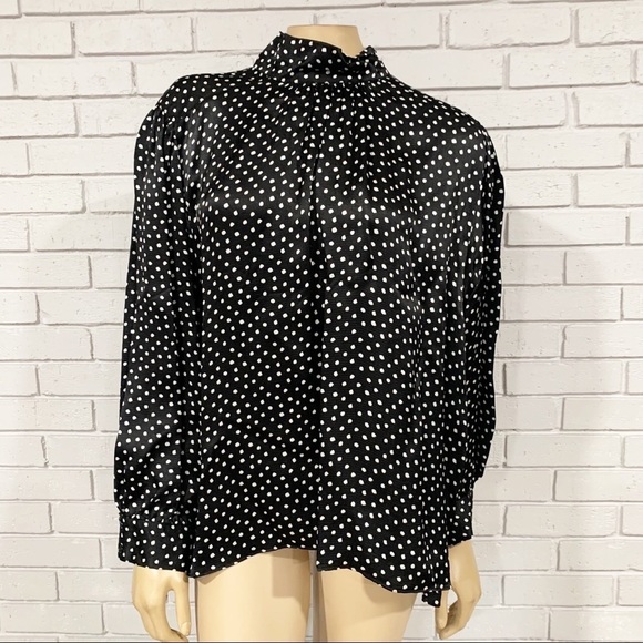 Zara Women's Polka Dot Printed Blouse - Picture 1 of 11